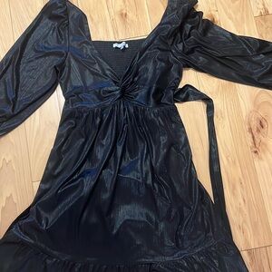 Baltic Born Black Lame Dress